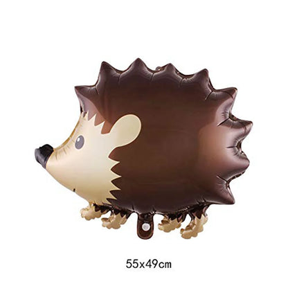 Woodland Animals Foil Balloon Set – Fox, Hedgehog, Raccoon, Deer & Bear Forest Theme Party Decor