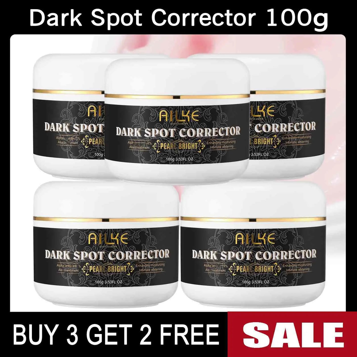 AILKE Collagen Whitening Kit, Skin Moisturizer, Hydration, Remove Dark Spots, Sun Spots, Freckles, Melanin, Even Skin Tone