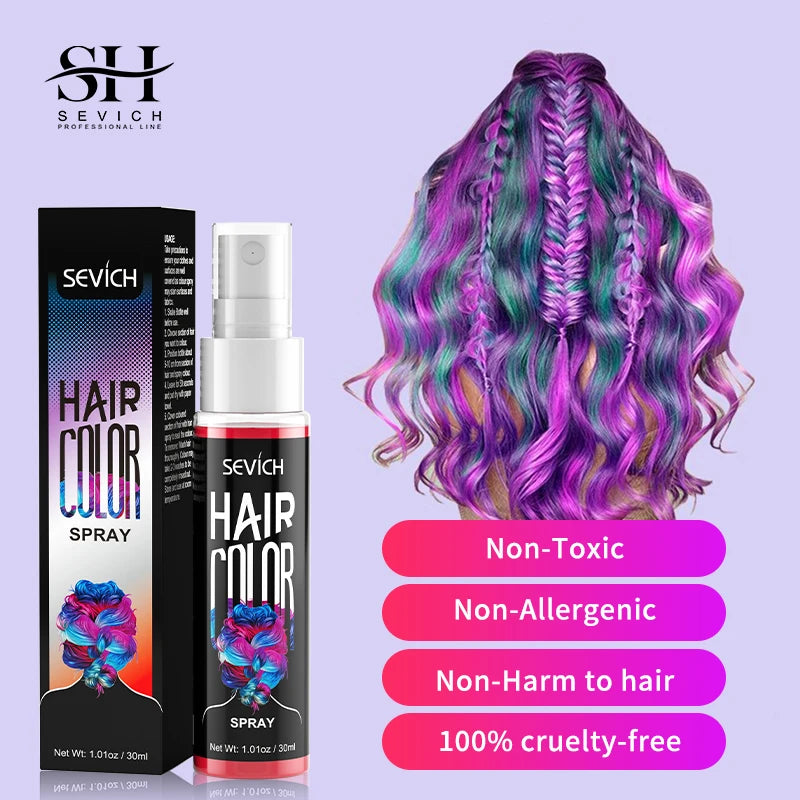 Sevich 8 Colors New Style Hair Color Spray One-Time Hair Color Instant Hair Salon Hair Care Styling Product For Men and Women ﻿