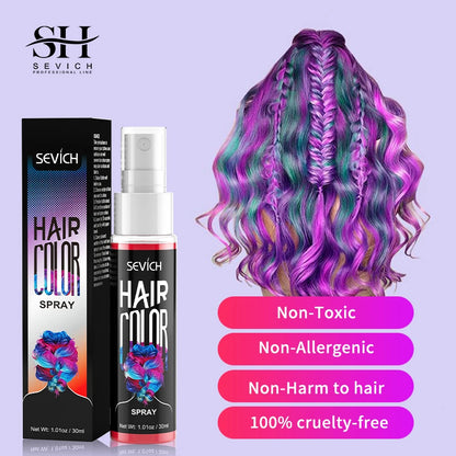 Sevich 8 Colors New Style Hair Color Spray One-Time Hair Color Instant Hair Salon Hair Care Styling Product For Men and Women ﻿