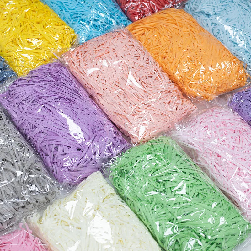 Glitter Raffia Paper Shreds Filler for Packing Empty Baskets for any occasion 20/50g