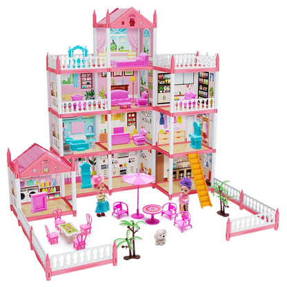 Popular Toy 3d Assembly Diy Mini Toy House Accessories Villa Princess Castle Led Lights Girl Birthday Gift Assembly Toy House