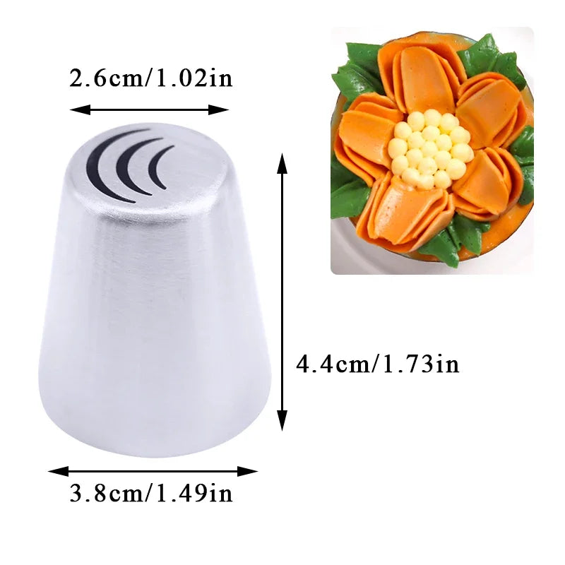 Russian Tulip Icing Nozzles – Flower Piping Tips for Cupcakes & Pastry Decorating