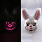 LED Glowing Cosplay Bloody Rabbit Mask Halloween Scary Killer Bloody Bunny Bear Headgear Carnival Masquerade Horror Costume Prop