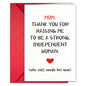 Mother’s Day Floral Greeting Card – Romantic Bouquet Thank‑You Card with Envelope