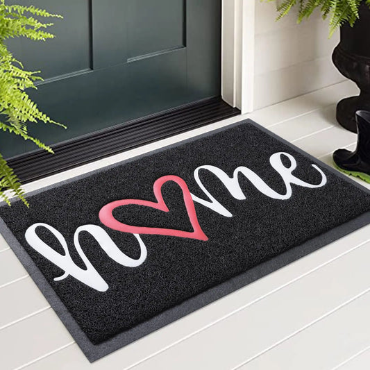 Washable Home Doormat Cute Letters Non-Slip Door Mats For Front Door Garden Dirt Trapper Entryway Mat Of Outdoor Indoor