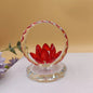 1pc New crystal pink lotus ornament: suitable for counter decoration, car interior decoration, Buddhist hall, living room, offic