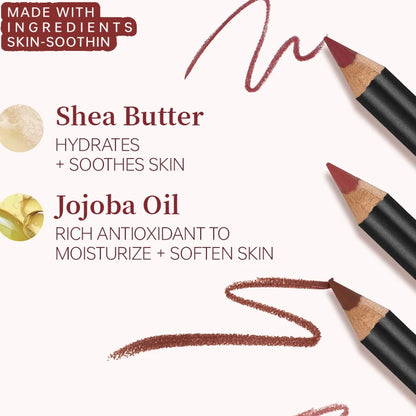 6 pack long lasting smudge proof lip liner