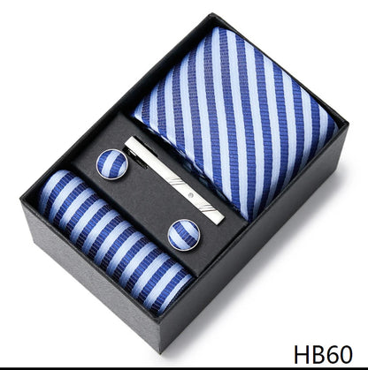 Men's  Tie Pocket Squares Necktie Box Set