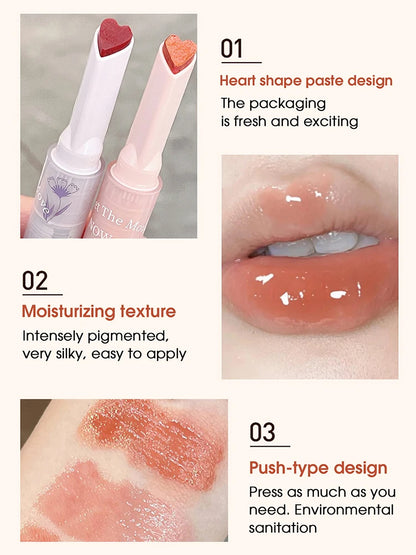 Gege bear flower words honey lipstick moisturizing mirror gloss jelly love lipstick lipstick pen