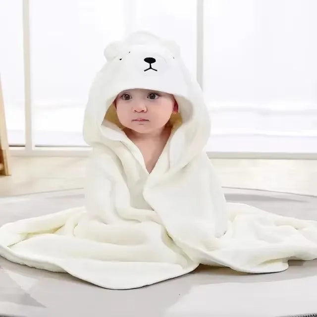Baby Cartoon Hooded Towel Blanket