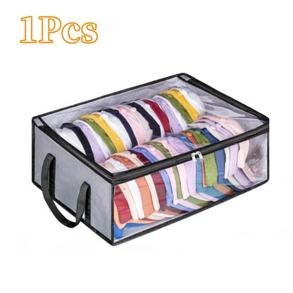 Large Capacity Black Hat Organizer: Foldable Non-Woven Cap Holder and Clothes Storage Hanging Bag