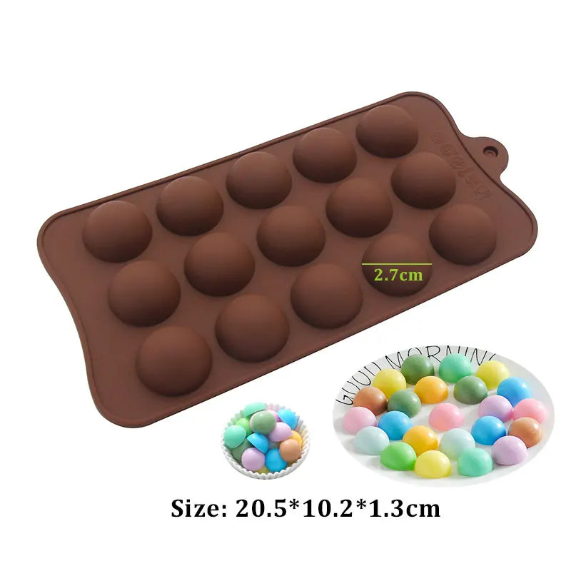 (59-87) Handmade Chocolate Candy Mould Jelly Pudding Ice Mold Insect Rose Heart Shape Silicone Moulds Baking Tool