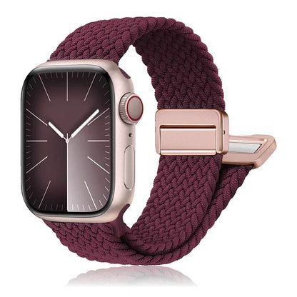 Braided Strap For Apple Watch band 40mm 44mm 42/46mm 49mm 45mm 38/41mm Magnetic buckle Bracelet Series 10 SE 9 8 7 6 5 4 Ultra 2