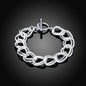 Fine 925 Sterling Silver Solid Chain Bracelet For Women Men Charm Party Gift Wedding party Fashion Jewelry