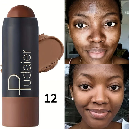 2‑in‑1 Foundation & Concealer Stick – Waterproof Full‑Coverage Smooth Base Makeup