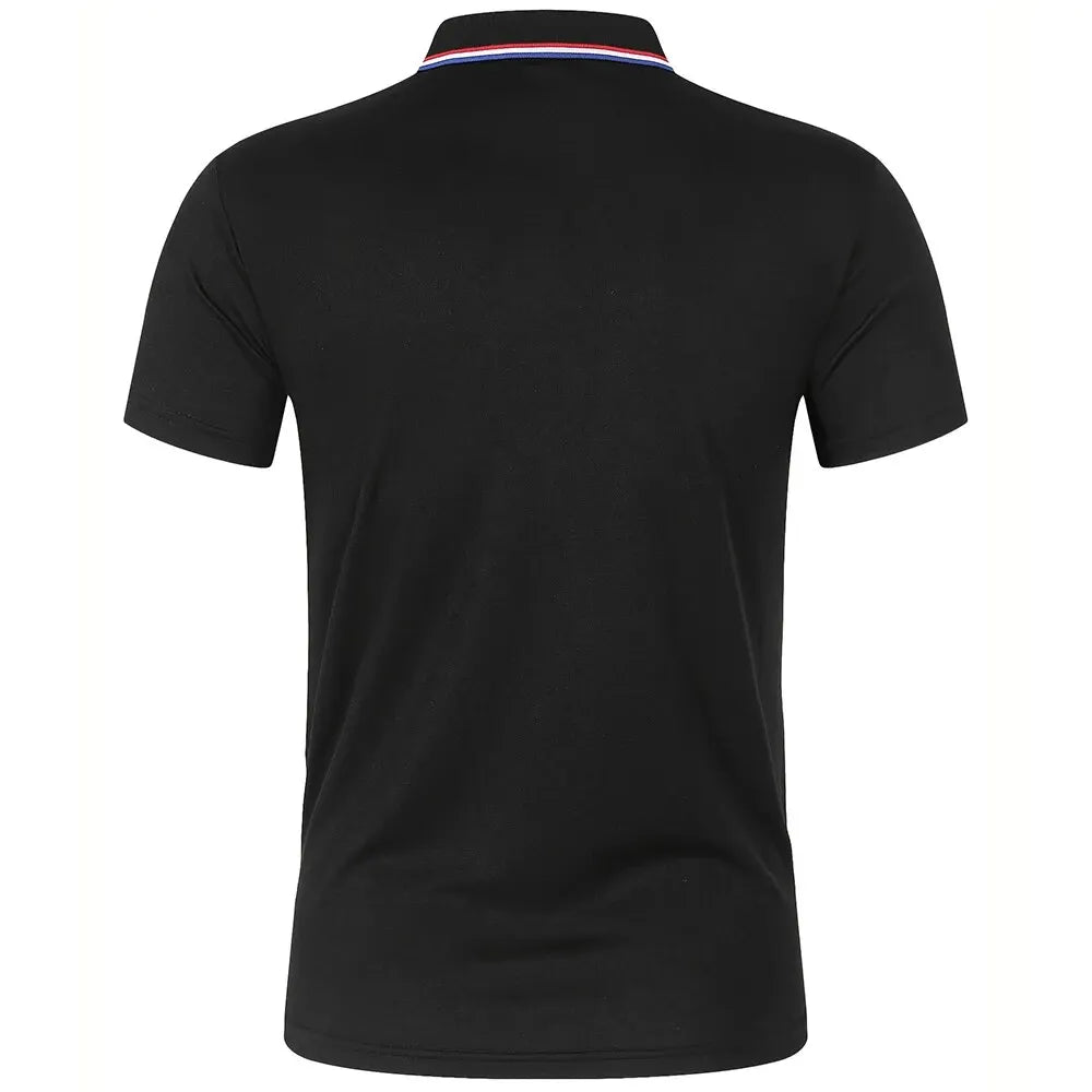 Men's Casual Breathable Solid Color High Quality Short Sleeve Polo Shirt