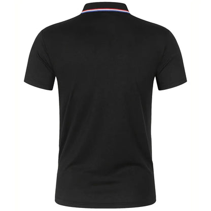 Men's Casual Breathable Solid Color High Quality Short Sleeve Polo Shirt