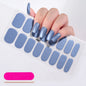 16‑Piece Semi‑Cured Gel Nail Wrap Set – French Pure Color UV Gel Polish Strips, Long‑Wear Nail Extension Decals