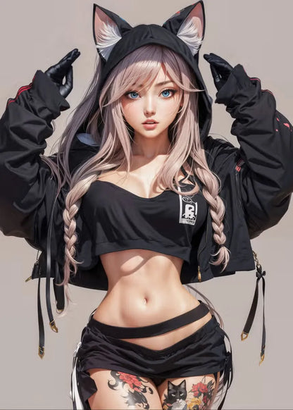 Sexy Cartoon Girl Wall Art Poster Prints Anime Women Modern Canvas Painting Home Decor Picture Living Room Murals Pintura
