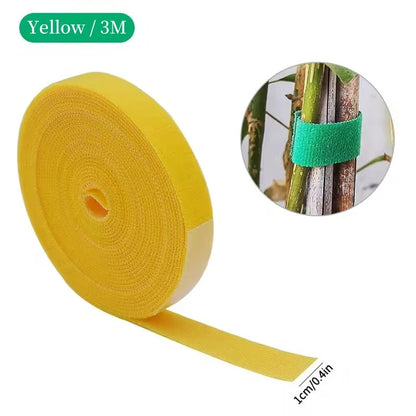 3 Rolls Green Garden Twine Plant Ties Nylon Plant Bandage 3 Meters Garden Hook Loop Bamboo Cane Wrap Support Garden Accessories