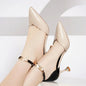 2025 Zapatos De Mujer Women Fashion Sweet Pointed Toe Buckles Strap Stiletto Heels Lady Cool Red Party Heel Shoes White Heels