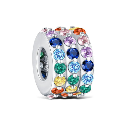 2025 Hot 925 Sterling Silver Rainbow Pride Month Charm Pendant heart bead unlimited Fit Original Bracelet For Women Jewelry Gift