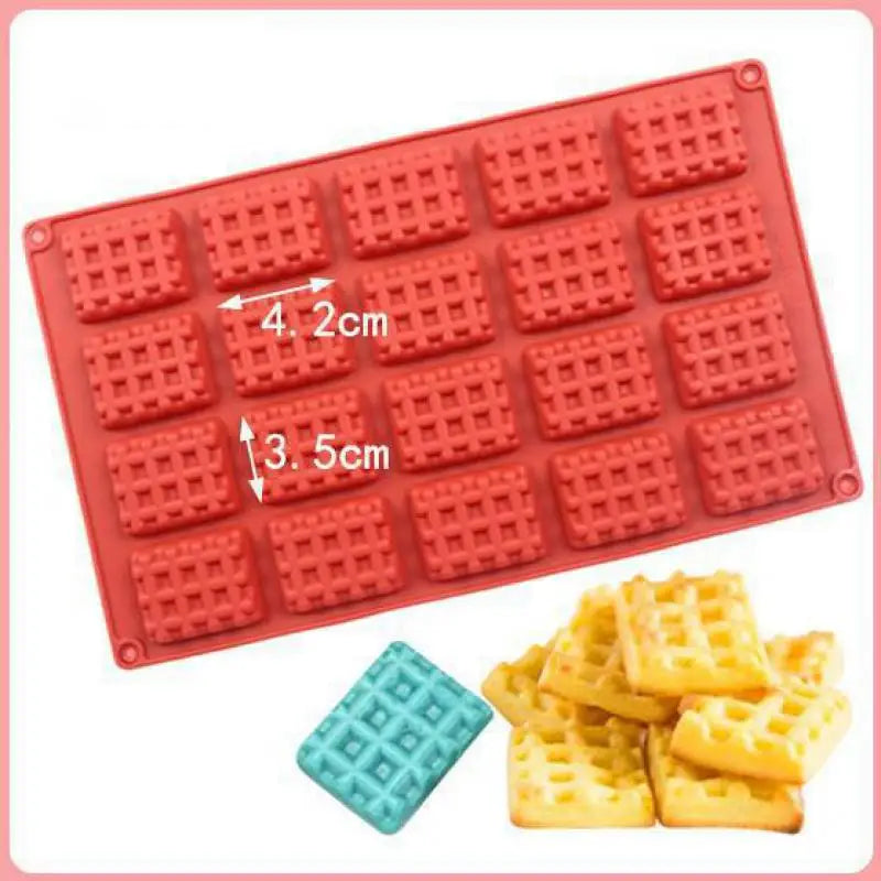 DIY Round Waffle Silicone Mold – Food‑Grade Chocolate, Candle & Baking Tool