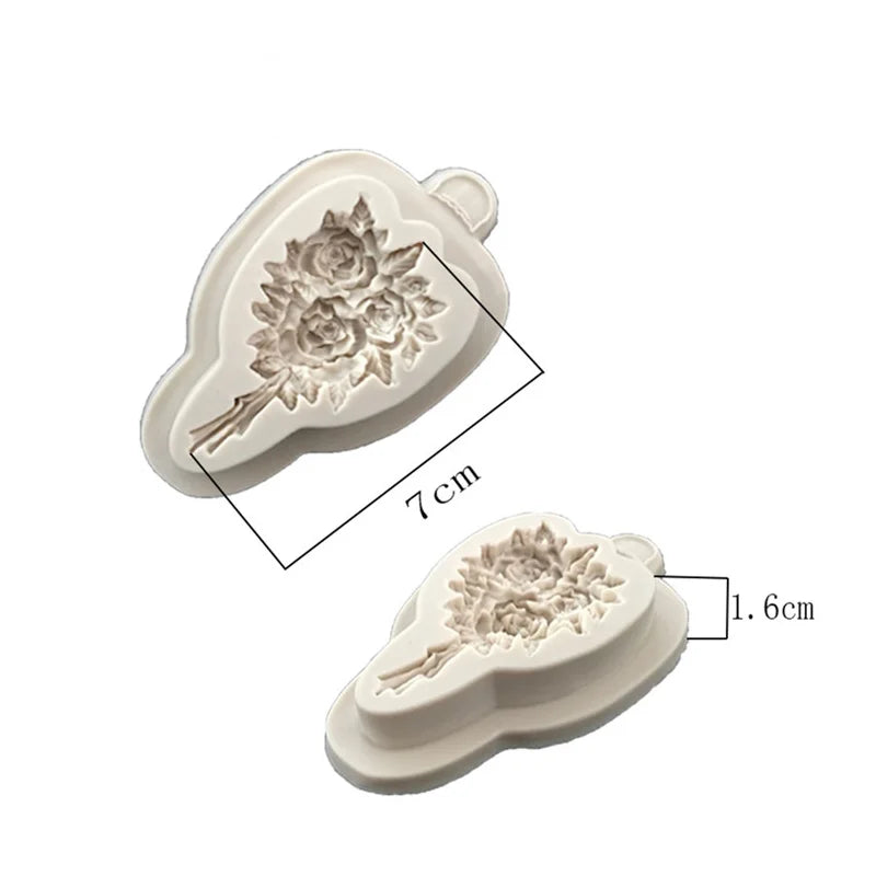 DIY Various flower bouquet Silicone Molds Gum Paste Chocolate Fondant Sugarcraft Cake Border Decorating Tools