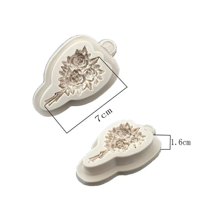 DIY Various flower bouquet Silicone Molds Gum Paste Chocolate Fondant Sugarcraft Cake Border Decorating Tools