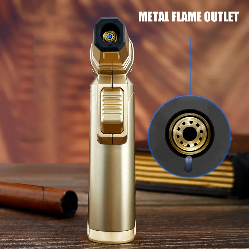 JOBON Blue Flame Gun Lighter Adjustable Flame Locking Flame Function 360° Can inverted to use Multi-functional Use Scene