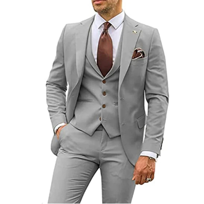 3 Pieces Tuxedo Suits for Men Slim Fit