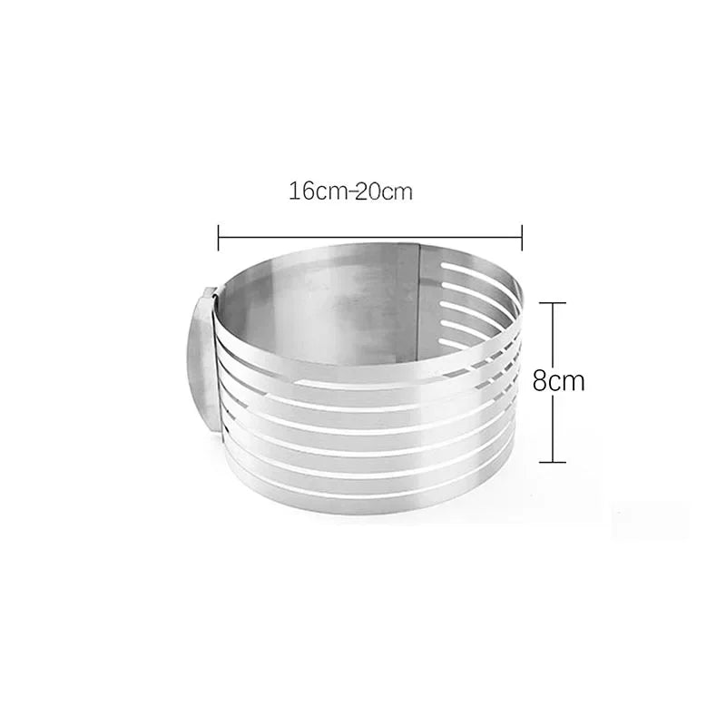 6-12inch Adjustable Stainless Steel Cake Slicer Mold Bakeware Cutter Cake Ring Baking Cake Tools Bread Slicer Layered BakingTool