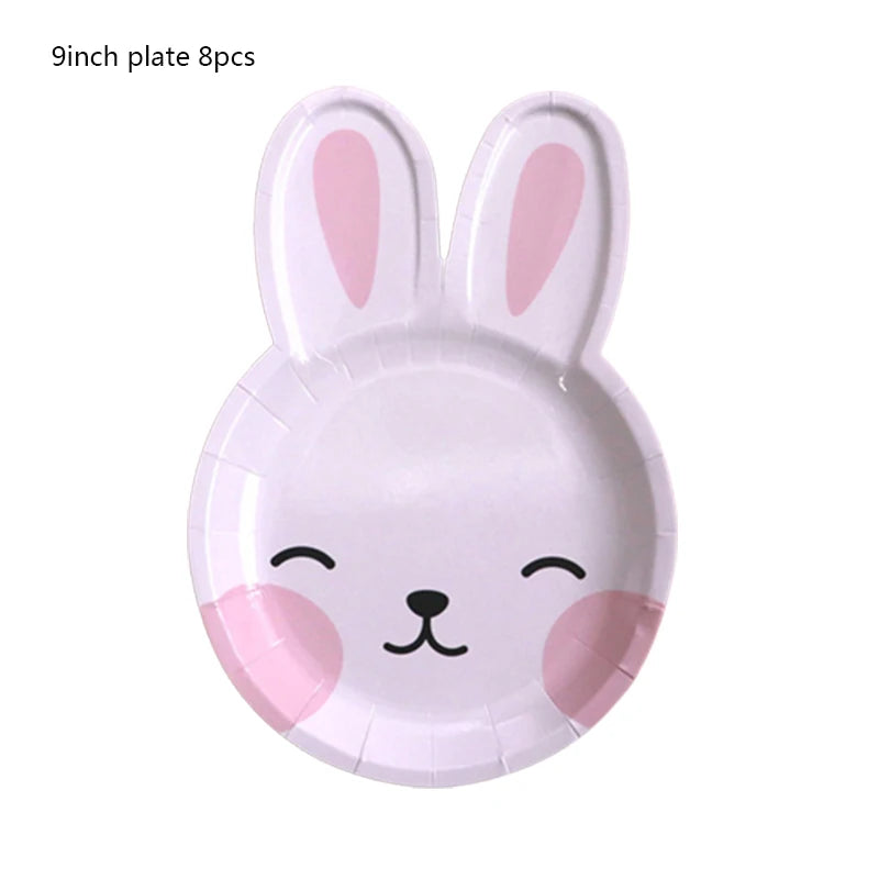 Easter Bunny Egg Party Supplies – Disposable Tableware & Kids Favors