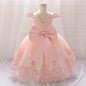 Toddler Girl Evening Party Princess Dress Baby Big Bow Tutu Gown Kids Birthday Wedding Ceremony Costume Gala Clothes Vestidos
