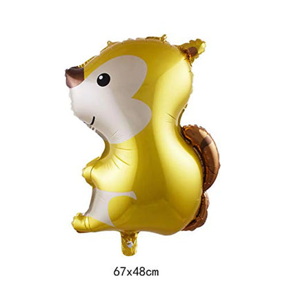 Woodland Animals Foil Balloon Set – Fox, Hedgehog, Raccoon, Deer & Bear Forest Theme Party Decor