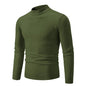 Men's Half Neck Basic Solid Sweaters Round Neck Elastic Pullovers