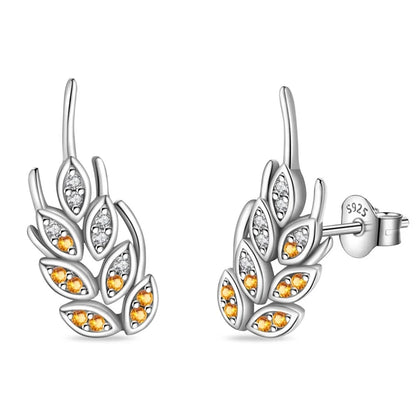 925 Sterling Silver Maple Leaf Stud Earrings for Women Girl Ear Studs Fine Jewelry Fashion Luxury Anniversary