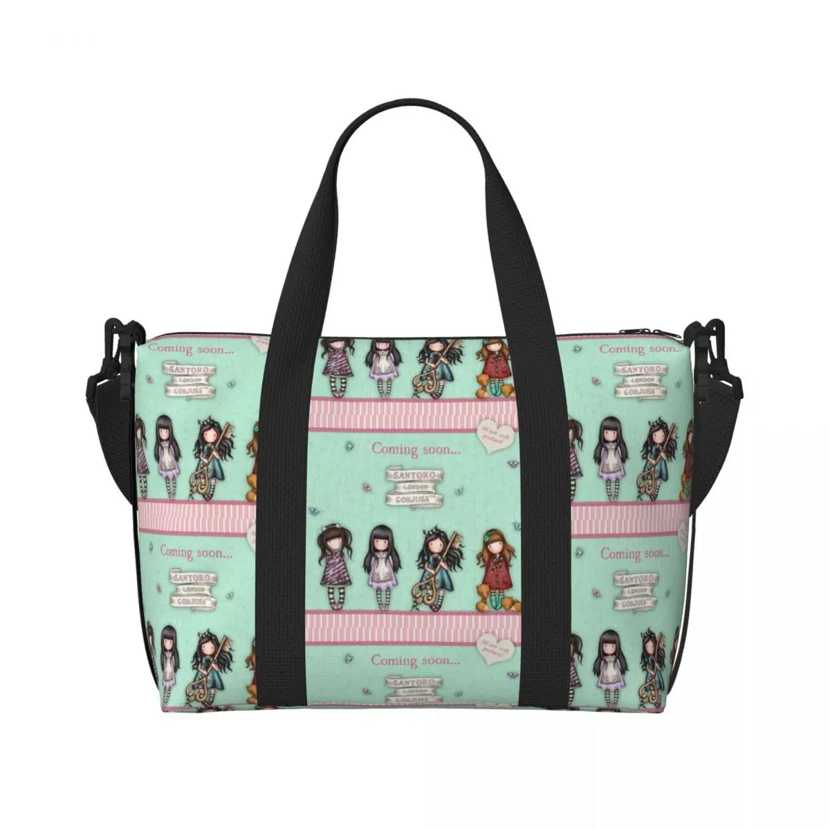 Santoro Gorjuss Large Beach & Travel Tote – Women’s Yoga, Gym, Shopping Shoulder Duffle Bag