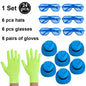 UV Neon Glow Party Hats – Blacklight Fluorescent Plastic Hats for Kids & Adults