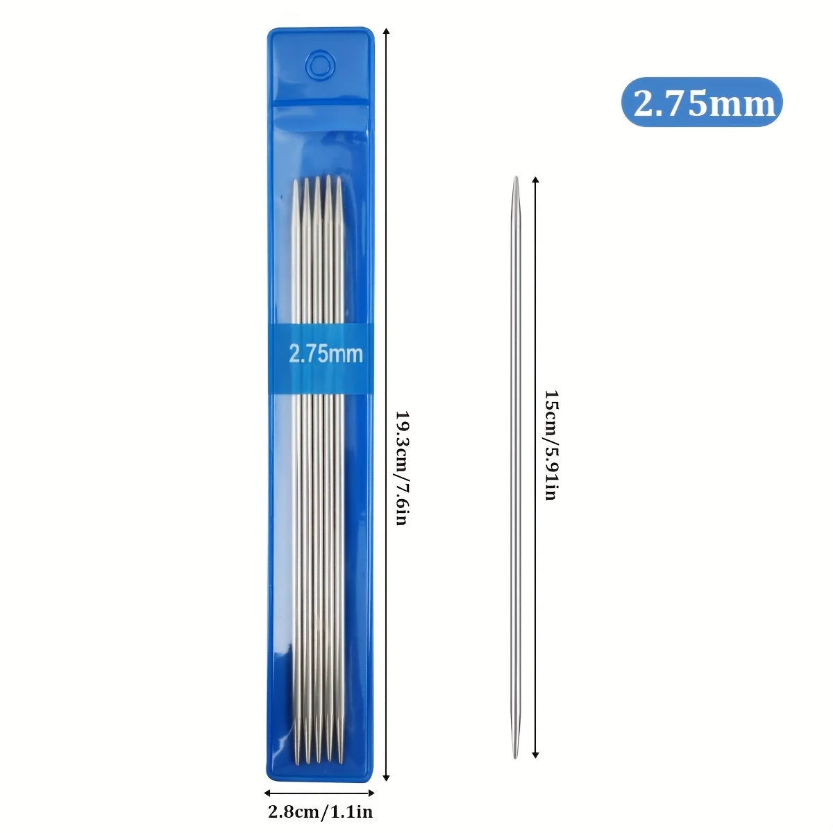 10pc/35pcs/65pcs Stainless Steel Knitting Needles Knitting supplies DIY Handmade Craft Yarn Knitting Tool For Mom Size 1.5mm-5mm