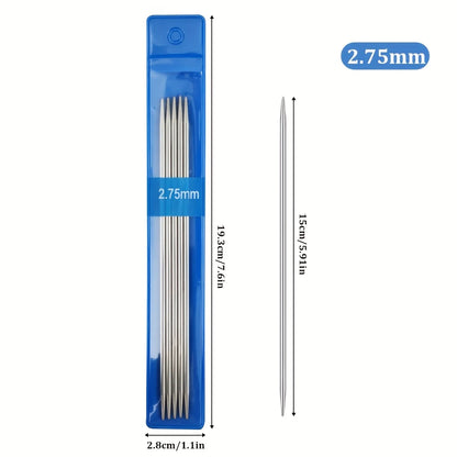 10pc/35pcs/65pcs Stainless Steel Knitting Needles Knitting supplies DIY Handmade Craft Yarn Knitting Tool For Mom Size 1.5mm-5mm