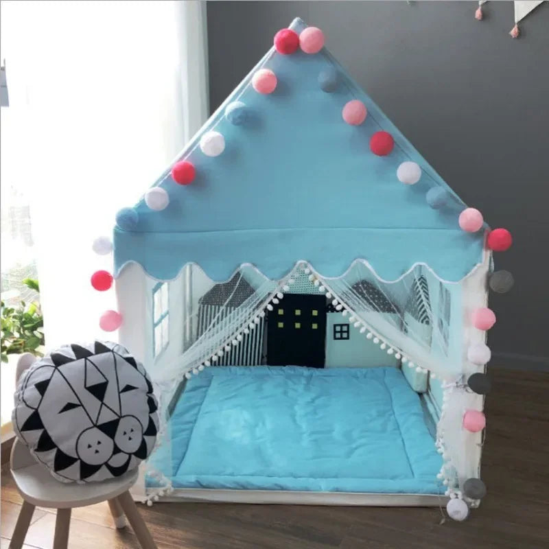 Portable Kids Tipi Tent – Foldable Princess Playhouse for Girls’ Room or Parties