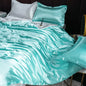 Luxury Ice Silk Bedding Set Satin Silky Duvet Cover Set With Pillowcase High-end Home Textiles Solid Color Bed Cover Sets