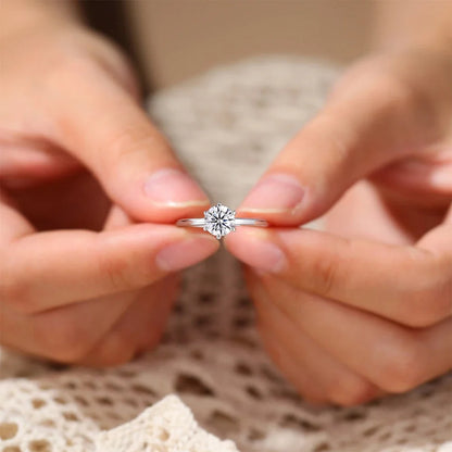 Trumium 0.5/1 Ct D Color Moissanite Ring For Women Diamond moissanite Rings s925 Silver Engagement Wedding Bands Fine Jewelry