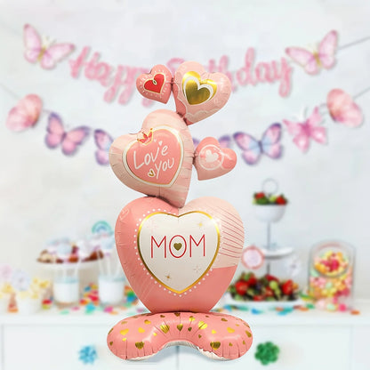1pc 60 inch oversized standing love mom aluminum film balloon Mother's Day party decoration, birthday party decoration
