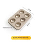 6/9‑Cavity Chestnut‑Shape Carbon Steel Cake Mold