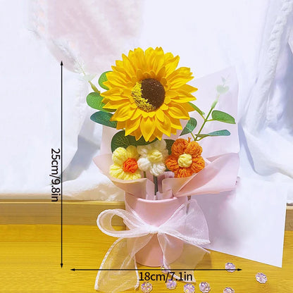 Crochet Flower Bouquet Mother's Day Gifts with LED Light String Hand Knitted Flowers Graduation Artificial Flowers Decor
﻿ 
﻿