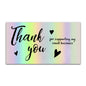 30pcs Thank You Card For Supporting Business Package Decoration "Gorgeous Thanks" Business Card Laser card Handmade With Love