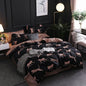 2/3 pcs Cartoon Print Duvet Cover Bedding Set With Pillowcase Cute Beautiful Comfortable for Bedroom Single Double Size No Sheet